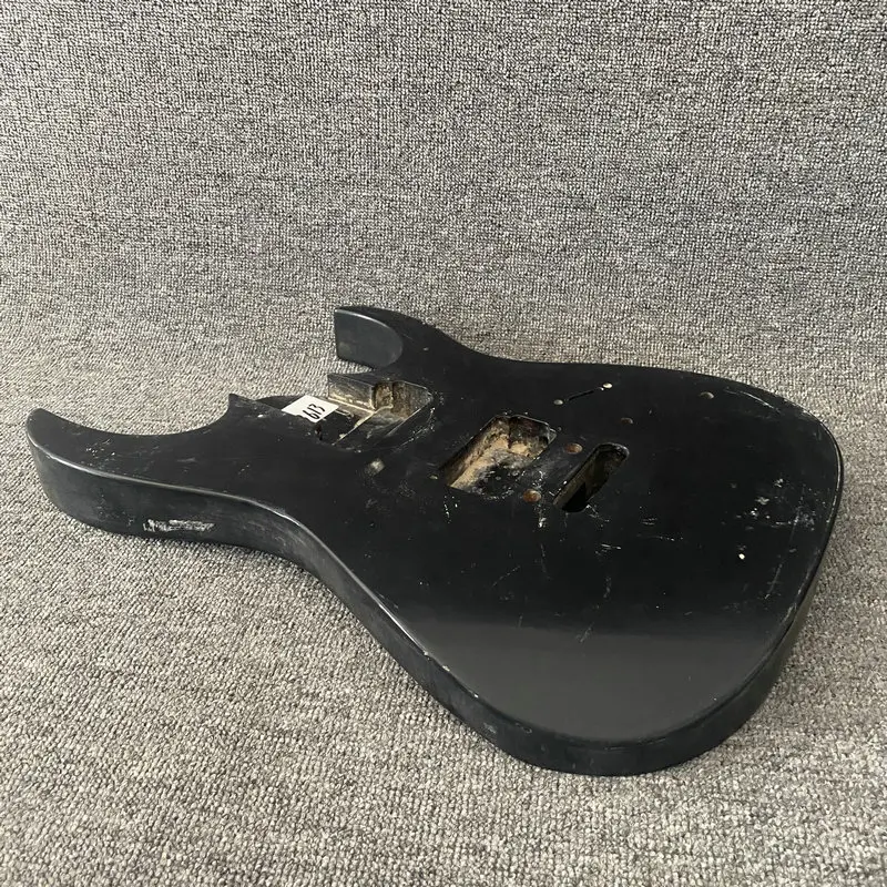 DB613 Black Color  Electric Guitar Body Solid Wood HH Pickups Two Points Fixed Tremolo DIY Guitar PARTS Stock Item