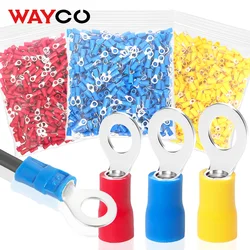 500PCS Ring Crimp Terminal M4/M5/M6 Round Plugs Pre-insulated Ferrules Lugs For Splice Electricals Cable Wire End Connectors