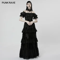 PUNK RAVE Women's Gothic Gorgeous Print Dress Mysterious Sexy Luxurious Goddess Party Club Long Dresses Women Clothing