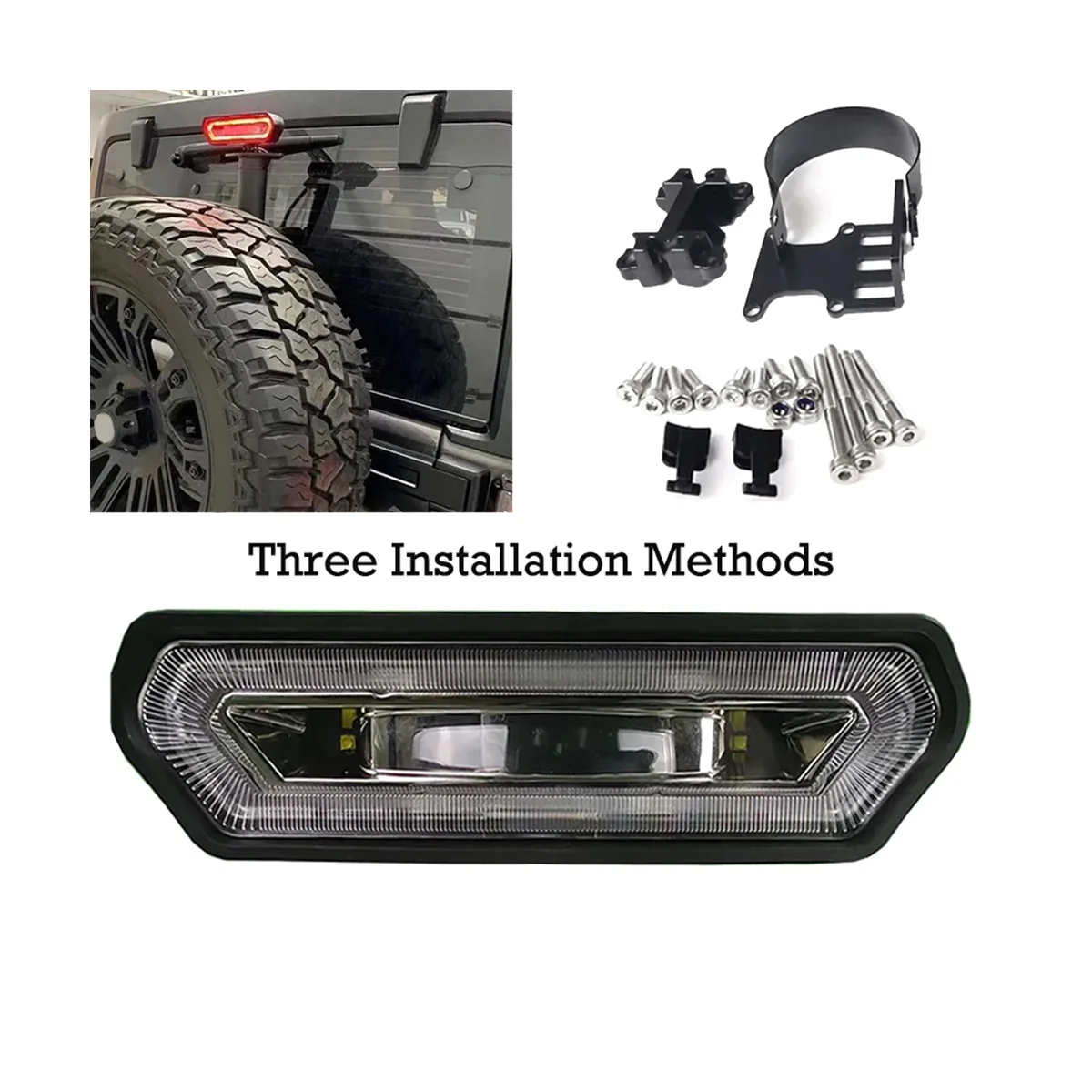 1.75Inch To 2Inch UTV Roll Bar Car SUV LED Tail Light Brake Light for Polaris RZR Ranger Can Am Maverick X3 Red