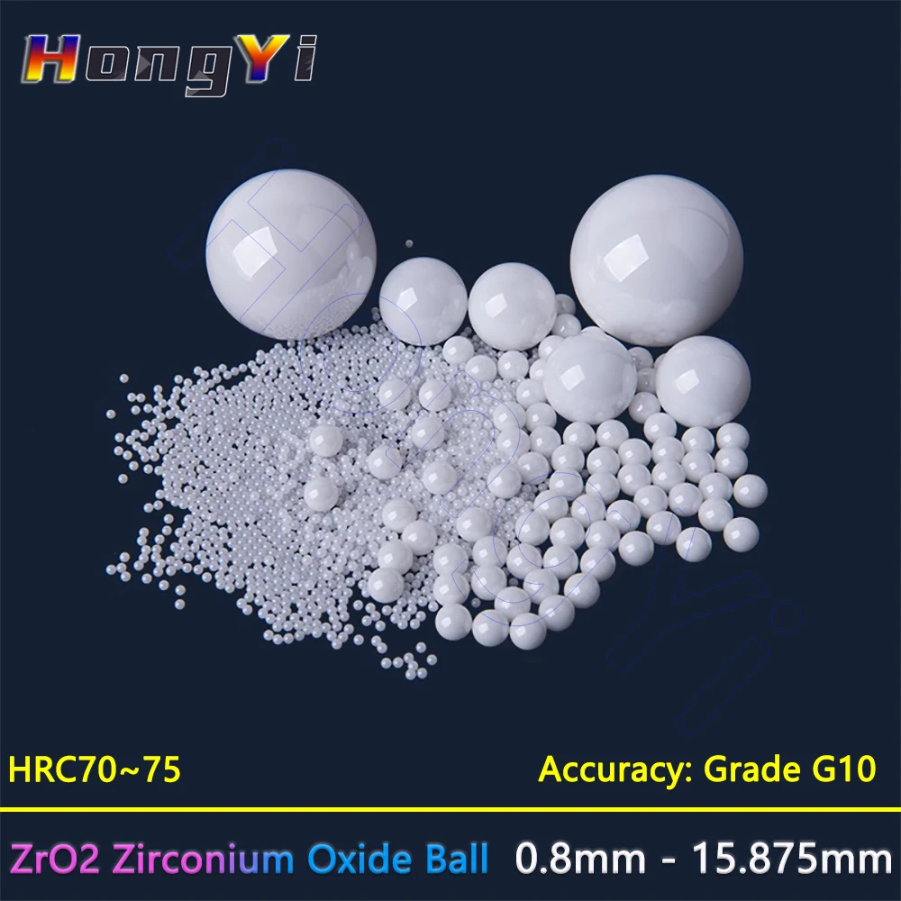 ZrO2 Ceramic Bearing Balls Zirconium Oxide Ball G10 Precision 0.8 1 1.2 1.5 1.588 1.984 2 2.381 2.5 2.778 3mm to 15.875mm