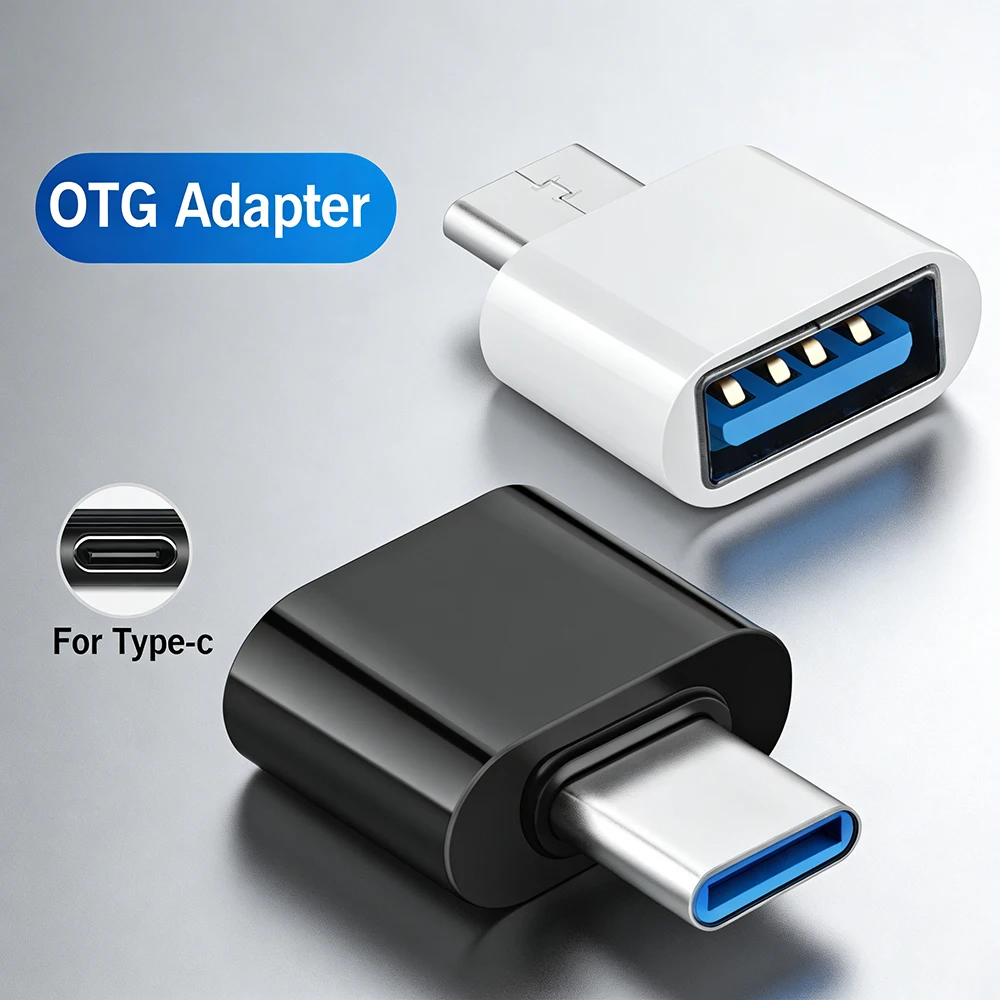 USB C OTG Connector Type C Female To USB A Male Converter Fo