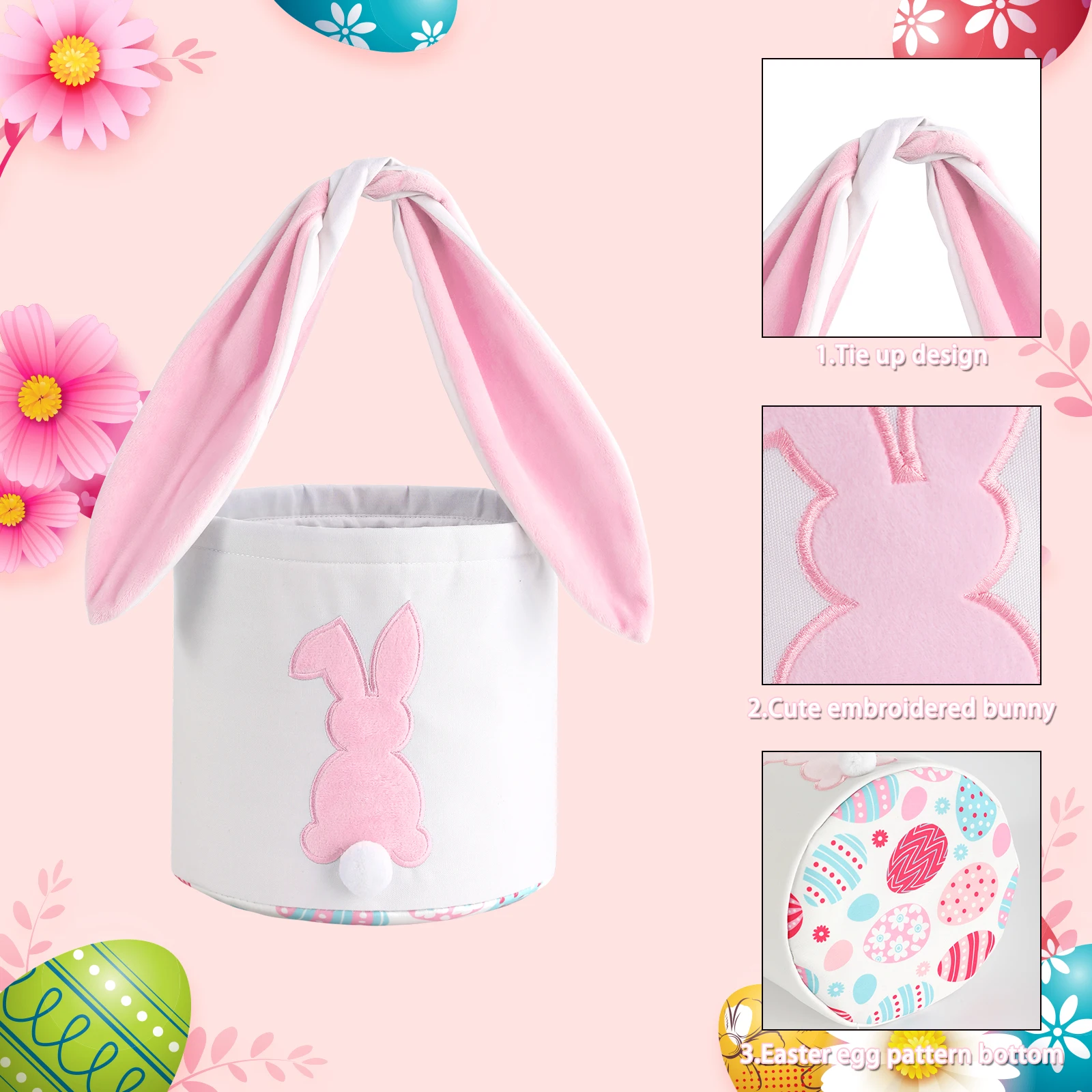 Cubos de conejo de pascua anudados a mano para niños, bolsos de juguete, cesta de conejo, regalo de Festival, decoración de fiesta