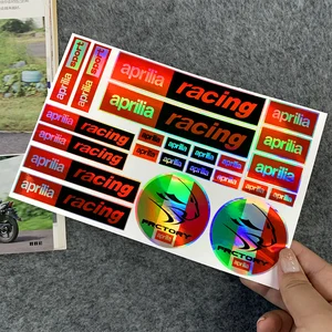 Laser Arco-íris Motocicleta Adesivos, Acessórios Decalque, Body Decor, Tanque de Combustível, Pára-brisas, Capacete, Aprilia RSV4, RS 660, Tuareg 660 12 principais vendas aprilia rsv decalque - №9
