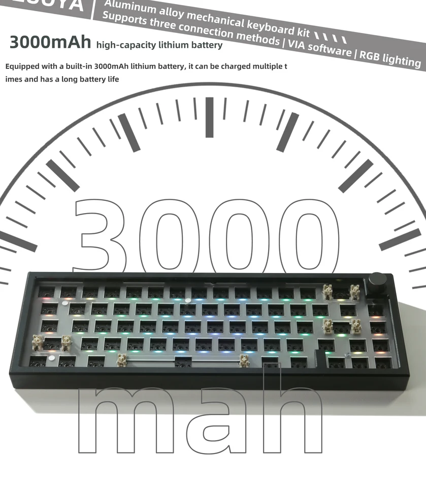 ZUOYA LM66 Customized Aluminum Material Mechanical Keyboard Kit
