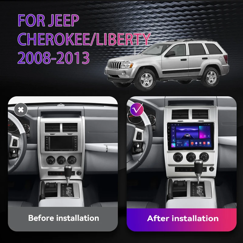 Android 12.0 Car Radio For Jeep Cherokee KK Liberty 2007-2012 Multimedia Video Player Navigation Stereo GPS 4G Carplay Autoradio