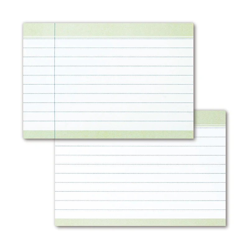100Sheets/Set Index Cards  4''x6'' Green Message Card Lined Paper Office Note COLOR MASH