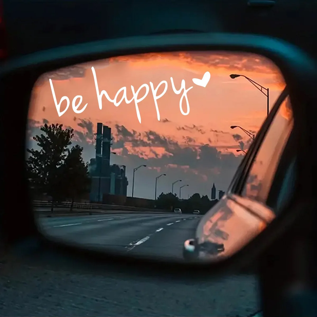 

Decals Fashion Creative Car Full Body Head Styling Stickers Newest Be Happy Car Stickers Decals Vinyls