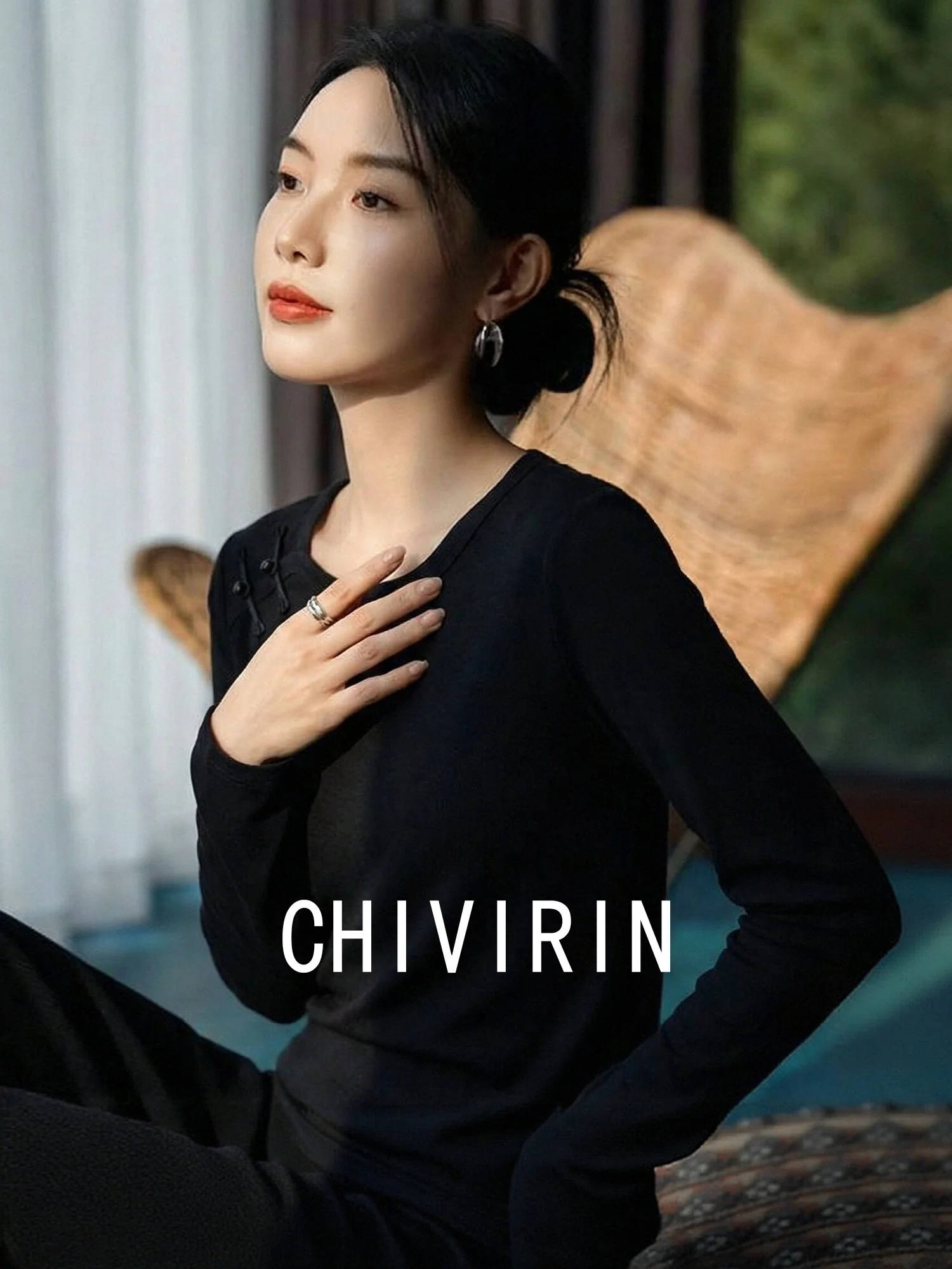 

Женская блузка Chivirin с длинным рукавом и круглым вырезом, в китайском стиле, на пуговицах, базовый слой, белая, весенняя, модная, для повседневной носки, приталенная