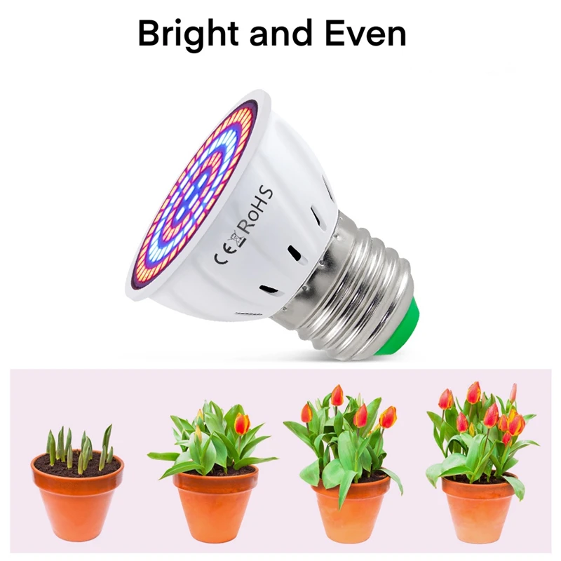 GU10 LED 220V 110V Plant Light E14 Grow Bulb E27 Fitolampy MR16 Phyto Lamp Led 28W Full Spectrum Indoor Hydroponics Grow Tent