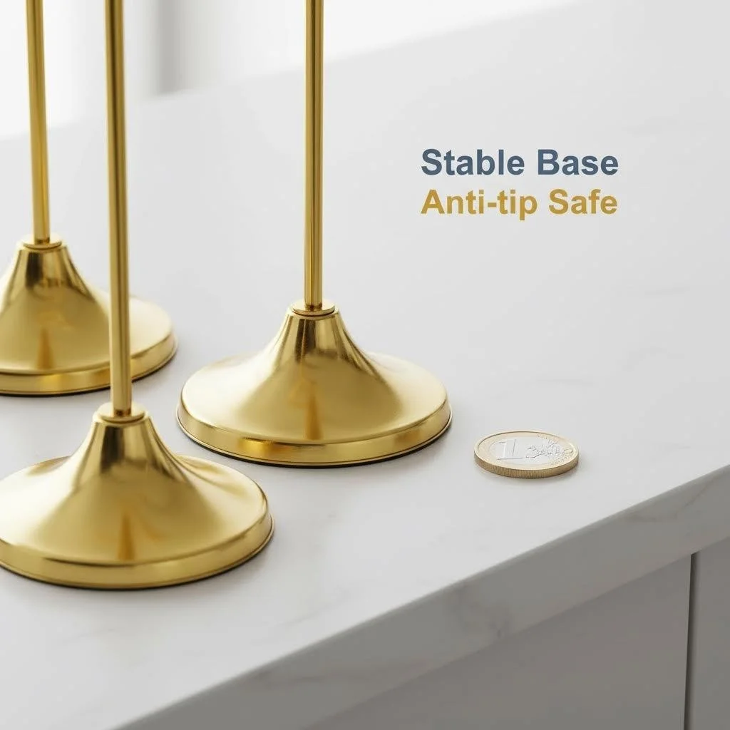 Gold Metal Candle Holder Set - 3 Piece 2