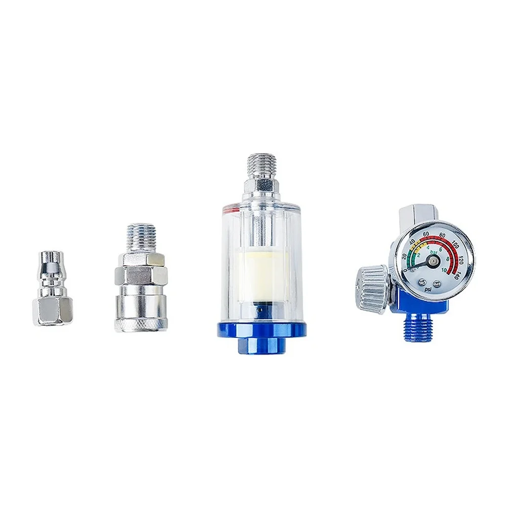 Pressure Regulator Gauge Pneumatic Filter Lightweight Threaded Connections Clean Operation For Pneumatic Tools