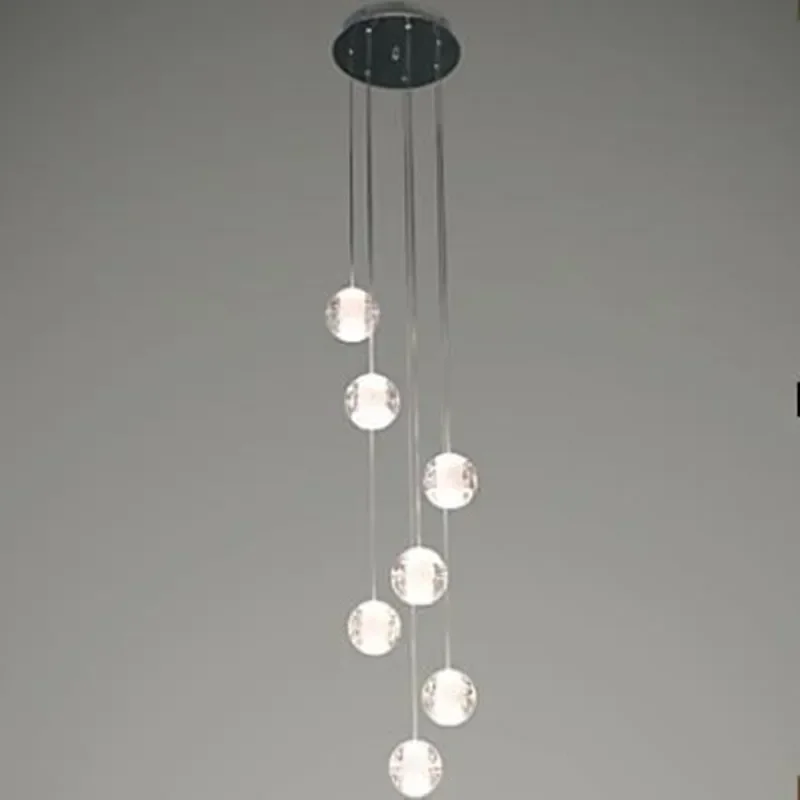 Hanglamp 7 Heads Crystal Ball Modern LED Pendant Lights Dinning Room Indoor Lighting Luminaire Lampara Colgante Pendente