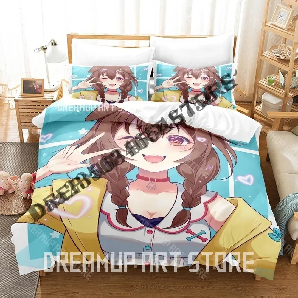 2026 3D Print Inugami Korone VTuber Bedding Set Single Twin Full Queen King Size Bed Set Adult Kid Bedroom Duvetcover Sets Anime