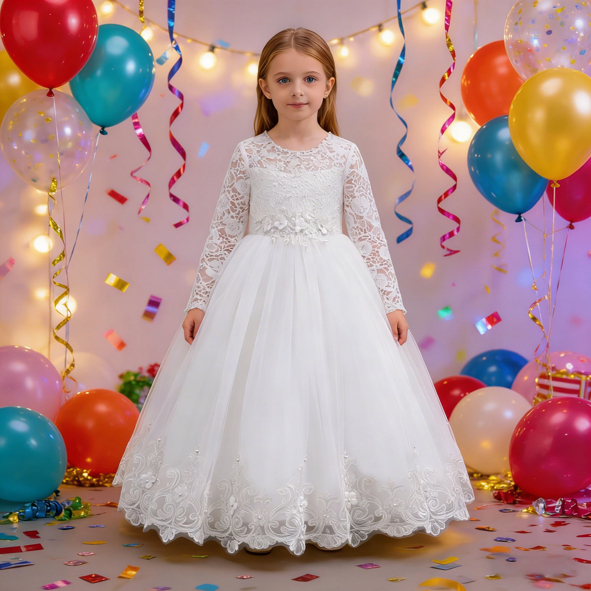 princess in a pink dress Pink Princess Dress Long Sleeves main image 1