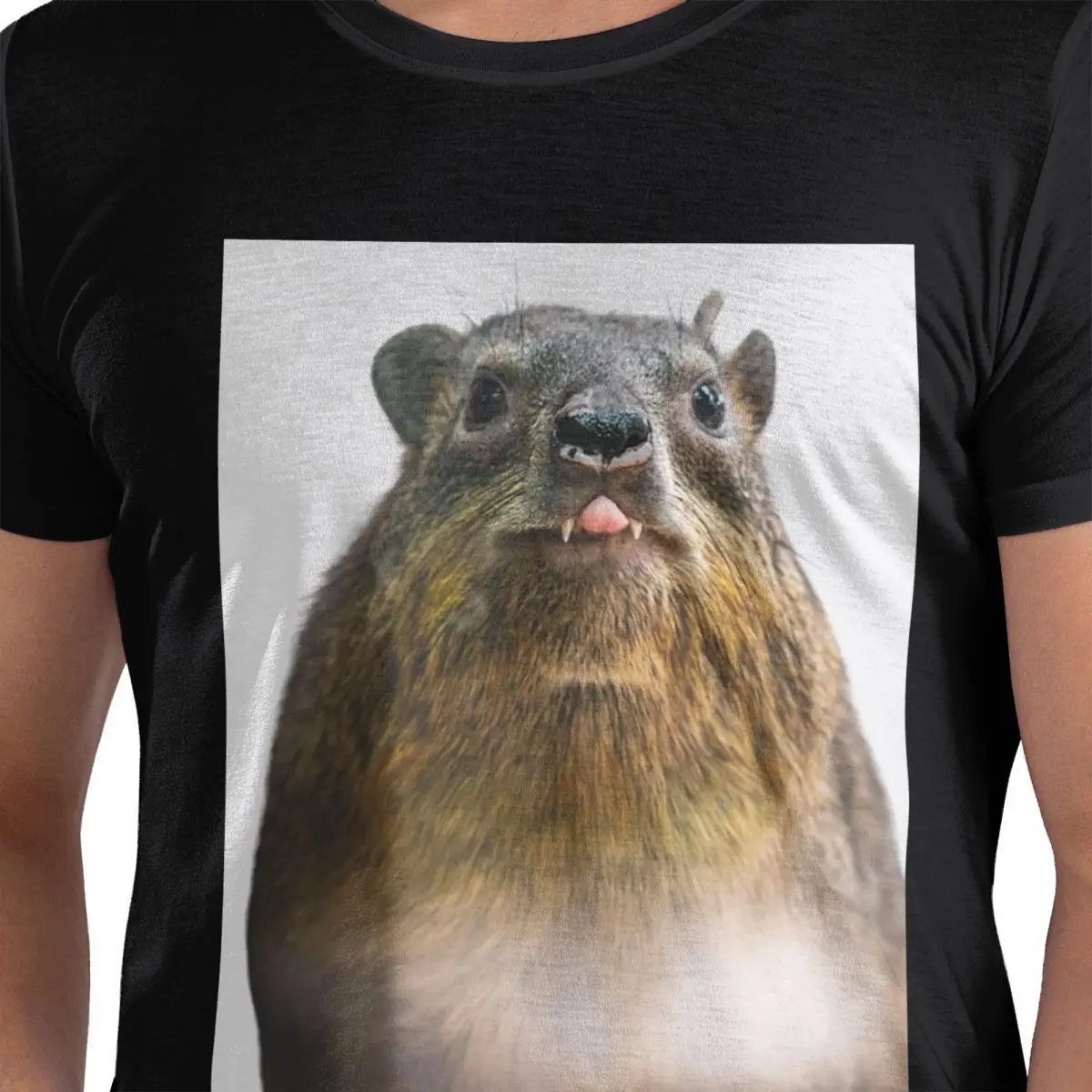 

Rock Hyrax Photo Cute Vampire Potato 100% Cotton T-Shirt Men's Oversized T Shirts Men Round Neck Short Sleeve S-6XL