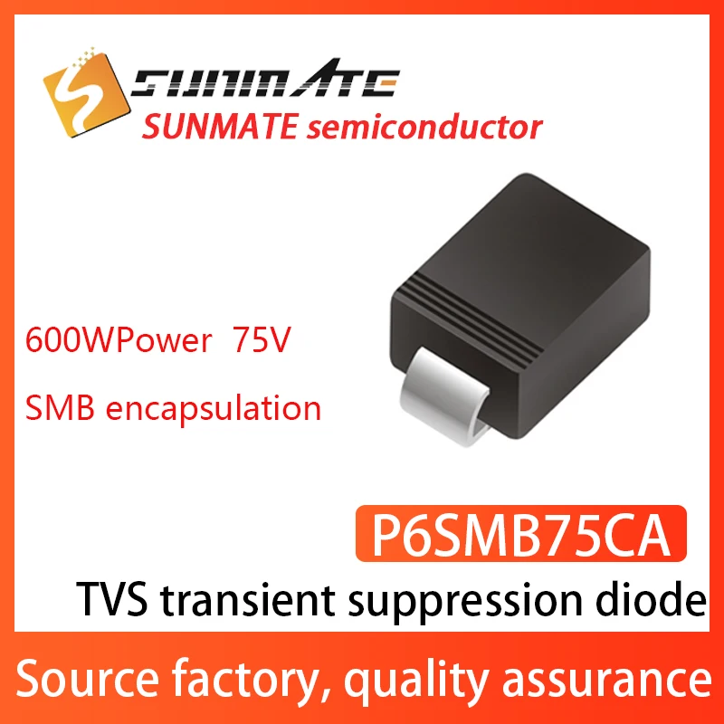 TVS ديود 600 واط P6SMB68A P6SMB68CA P6SMB75A P6SMB75CA P6SMB82A P6SMB82CA P6SMB91A P6SMB91CA SMB حزمة 30 قطعة #4