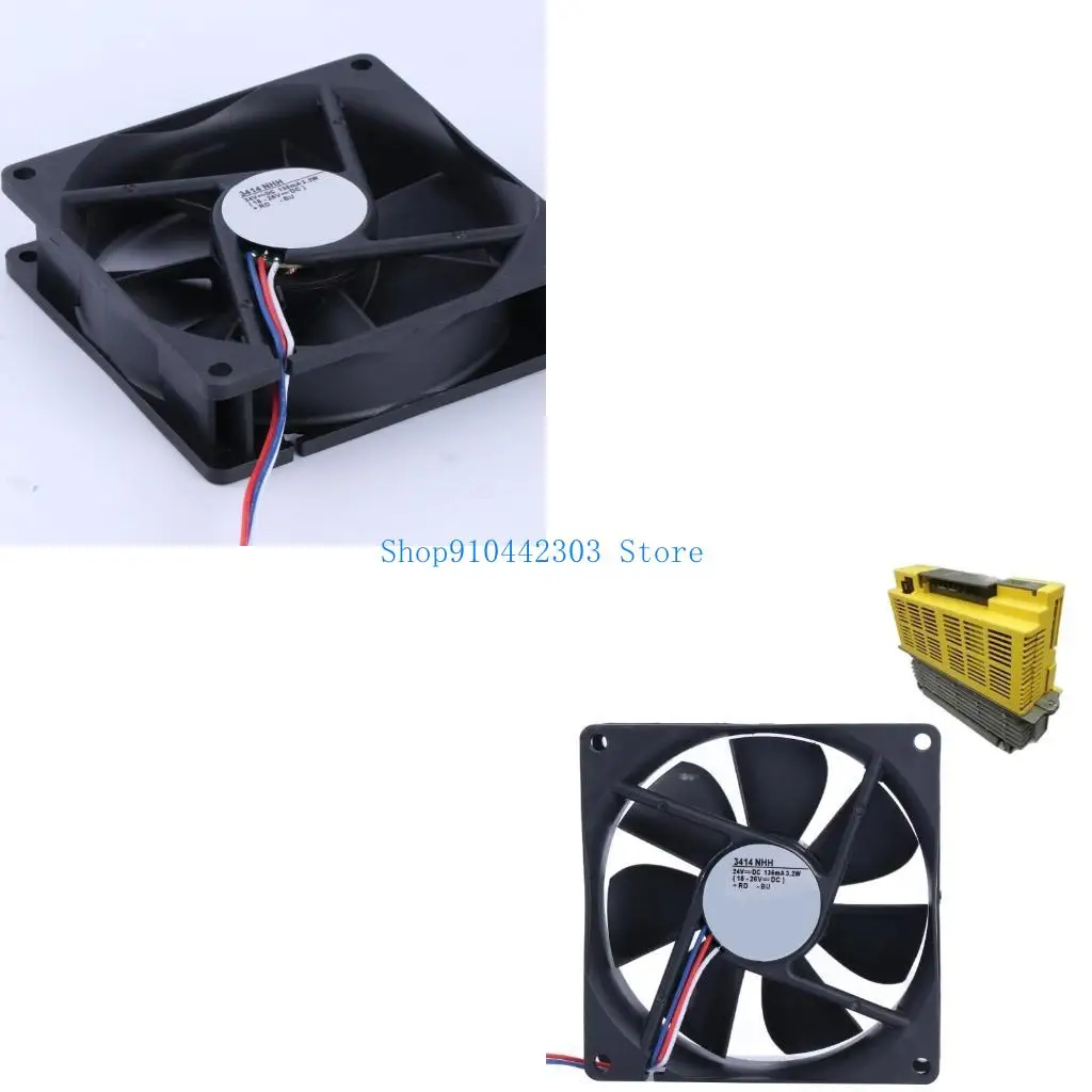 

L4MD 3414NHH Fan 9x9x2.5 24V 135mA 3.2W 3Pin 9cm Inverter Cooling Fan for Inverters Fan