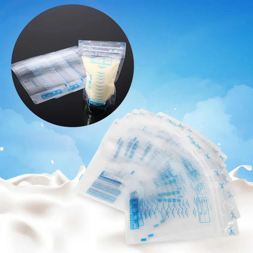20Pcs / Lot 250ml Mother Breast Milk Freezer Bags Fresh Sealed Bag Liquid Safe Food Storage Bags Baby Breast Milk Storage Bag