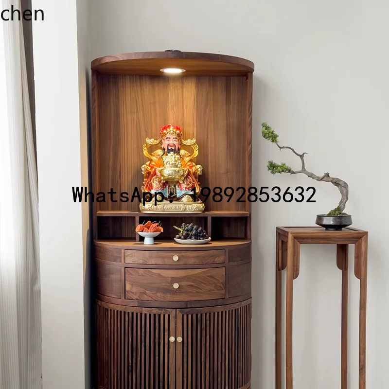 

H3-31 new Chinese shrine offering table shrine small vertical cabinet living room God of Wealth cabinet locker