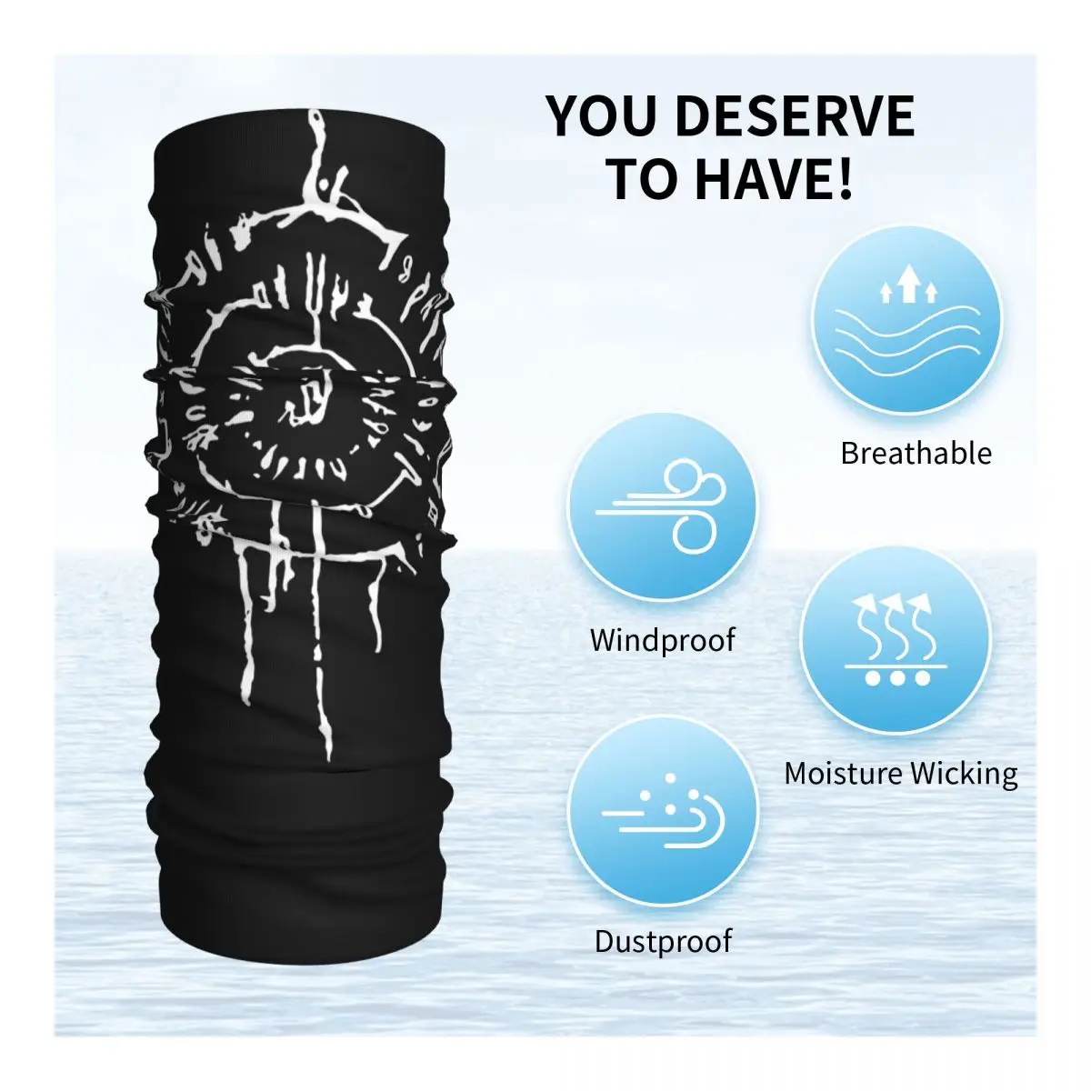 Astarion Scars White D20 Dice Role Playing Game Bandana Neck Gaiter Motocross Wrap Scarf Cycling Face Mask Hiking Unisex Adult image 4