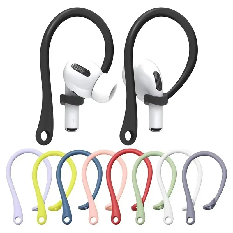 Soft Silicone Anti Lost Hook Earphones For Apple Airpods 4 3 2 1 AirPods Pro Bluetooth Wireless Headphone Earbuds Ear Tips Strap