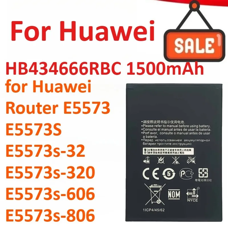 HB434666RBC 1500mAh Battery for Huawei Router E5573 E5573S E5573s-32 E5573s-320 E5573s-606 E5573s-806 Mobile Phone