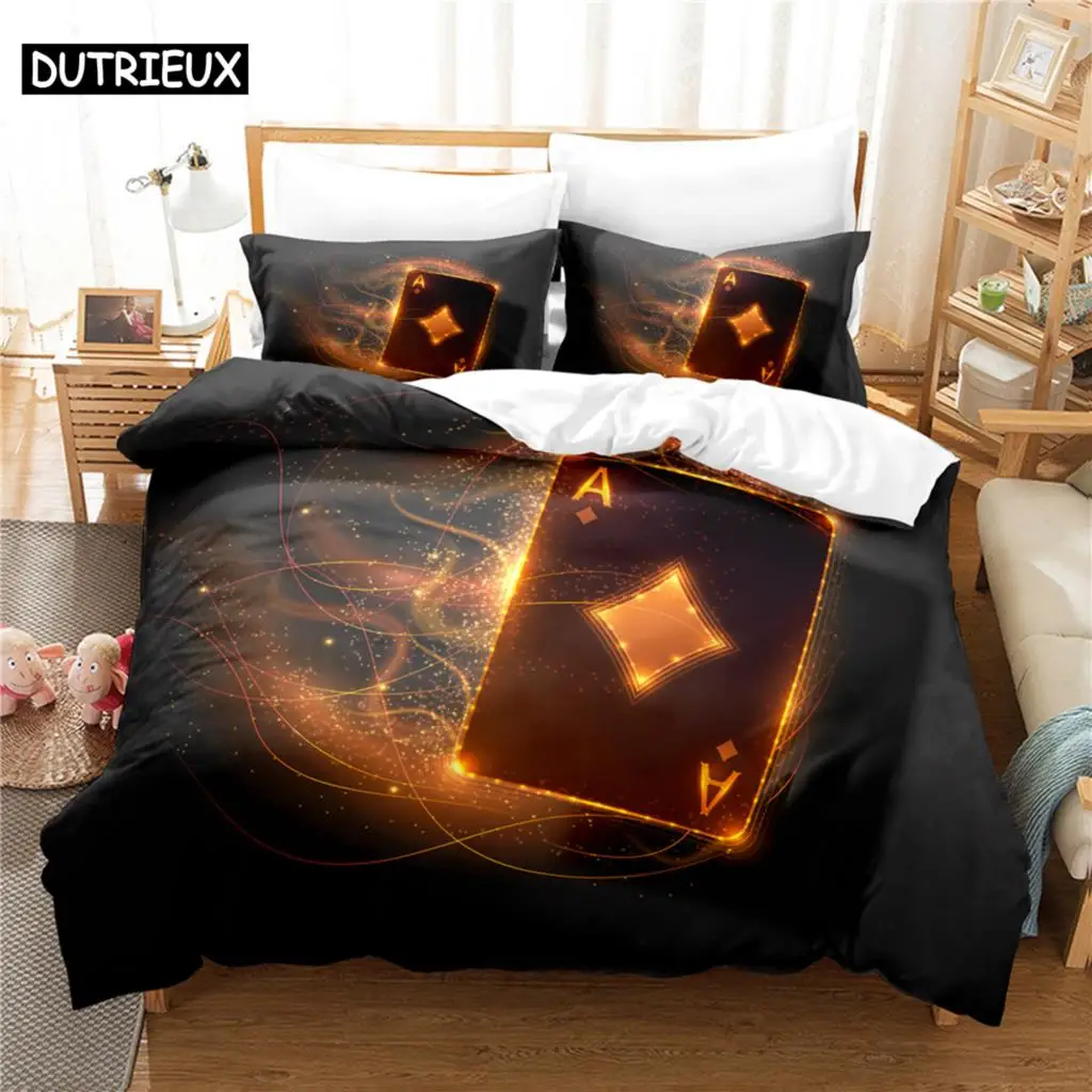 

3D Game - Themed Queen - Sized Duvet Cover Set for Bedroom Bedding