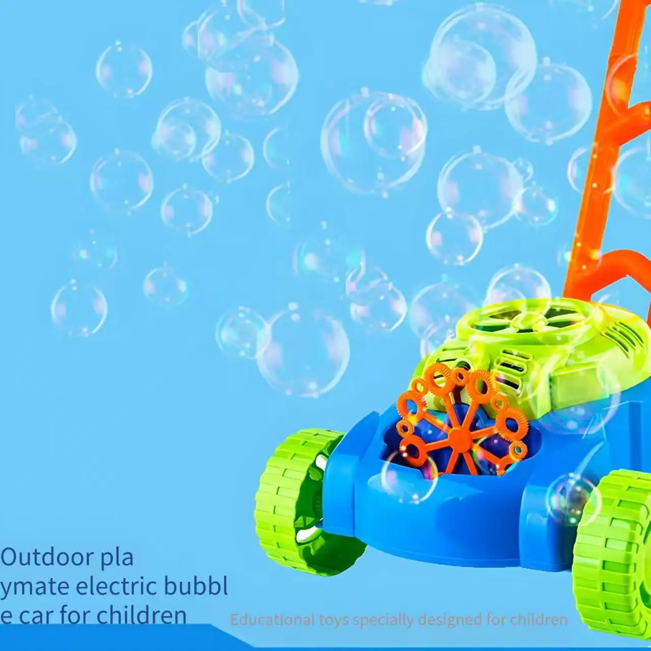 Spielzeug-Luftblasenmaschine für Kinder, Lauflernhilfe, Trolley für Jungen und Mädchen, interaktives neues vollautomatisches Laufspielzeug für den Außenbereich