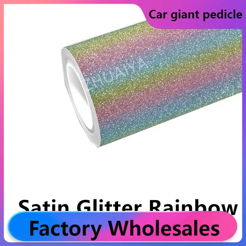 

Highest quality Rainbow super Diamonds Vinyl Wrap film wrapping film bright 152*18m roll quality Warranty covering film voiture