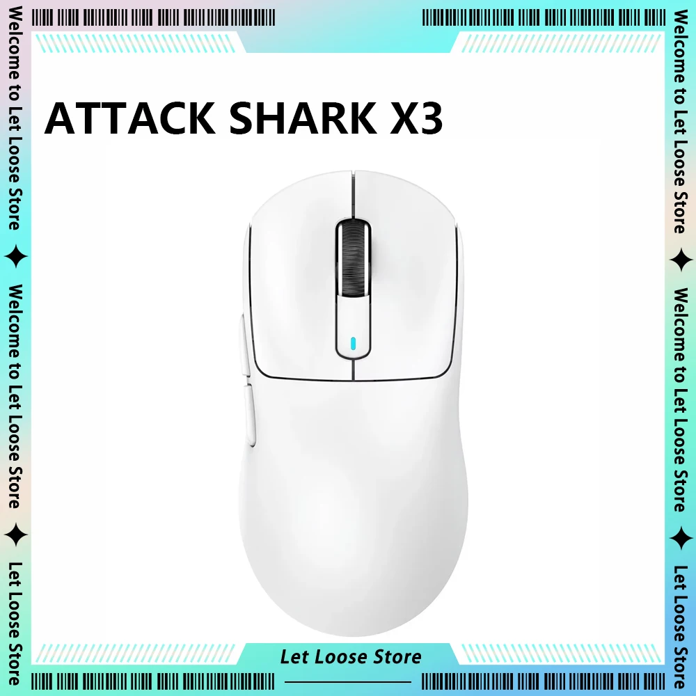 Attack Shark X3  Gaming Mouse Lightweight E-Sports Mouse 2.4g Wireless Bluetooth Three Mode Mouse PAW3395 Sensor Wired  Mouse