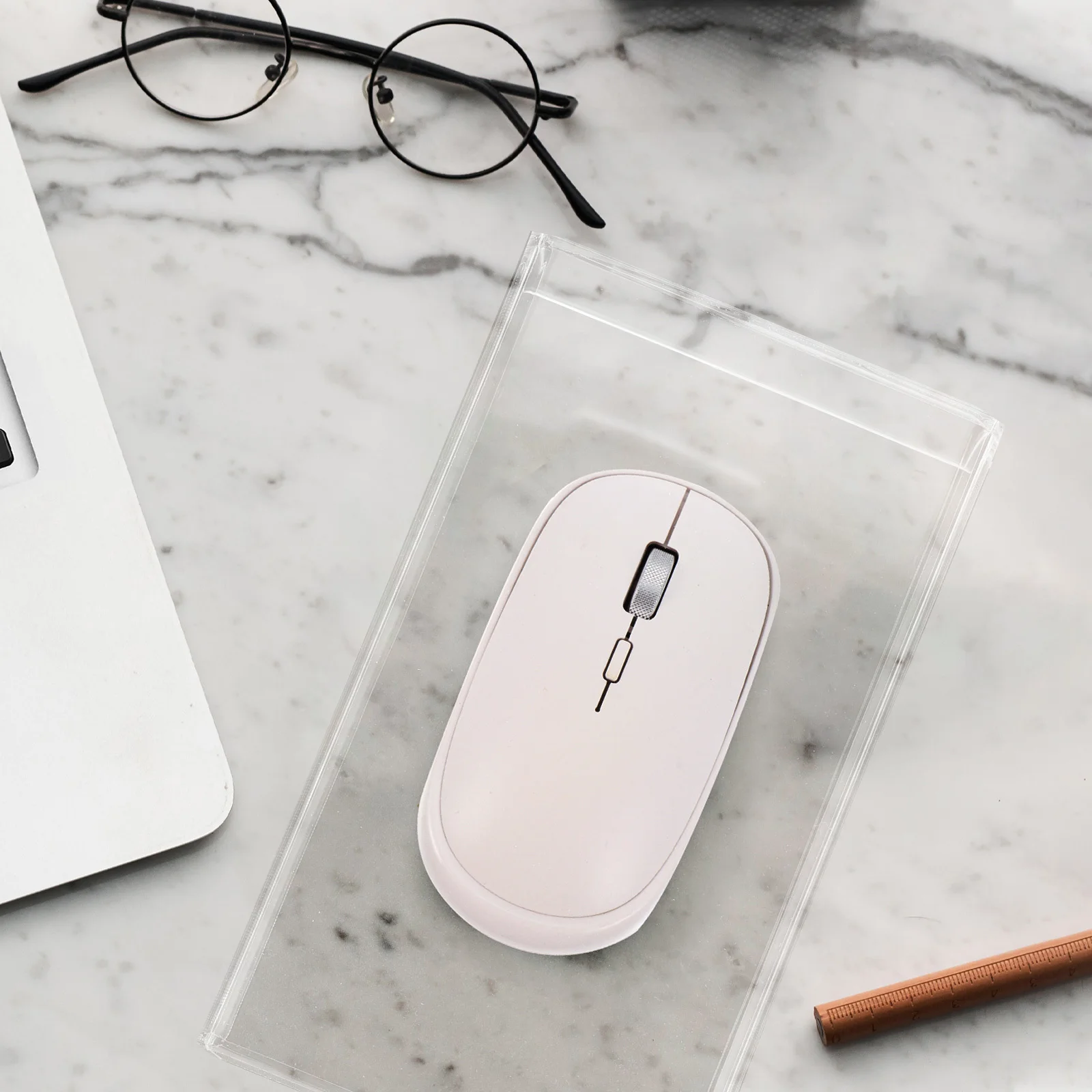 Transparent Mouse Cover Acrylic Protective Case For Computer Wireless Laptop Household Dust Water Spill Proof Clear