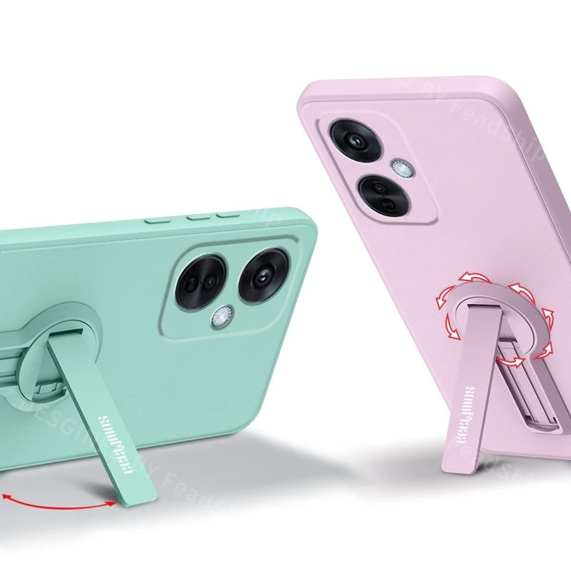 Роскошный чехол для телефона Oneplus Nord CE 3 Lite NordCE3 NordN30, жидкий силиконовый чехол, противоударный мягкий чехол с держателем, пленка для экрана