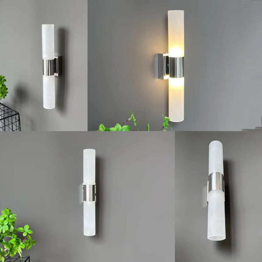 Modern Led Wall Lamp for Bathroom Bedroom Bedside Mirror Lighting Background Decoration Lights Home Indoor Black Chrome Decor