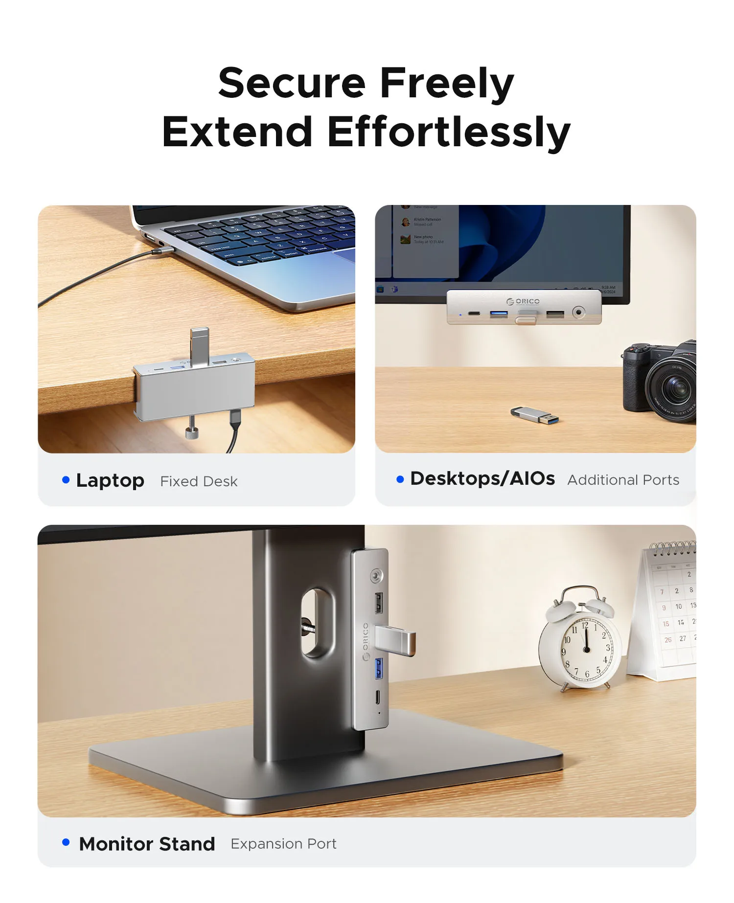 

Алюминиевый USB-хаб ORICO 8-в-1 с клипсой и блоком питания, подходит для высокоскоростной передачи данных 10 Гбит/с на MAC OS и ПК