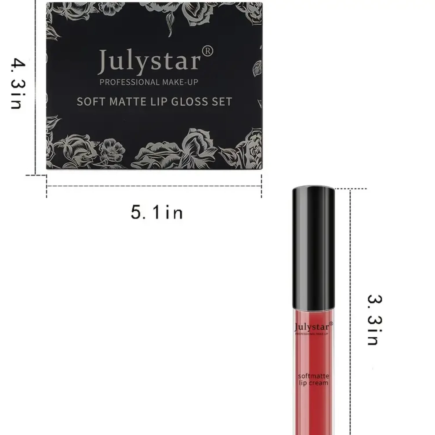 벨벳 립 글레이즈 세트 - 방수, 변색되지 않음, 오래 지속되는 부드러운 컬러 - 여성 선물, 보습 립스틱