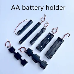 With Cable 2/3/4/8 Slot AA Battery Holder AA Long Strip Back Shell Double Layer Box Button Plastic Storage Container