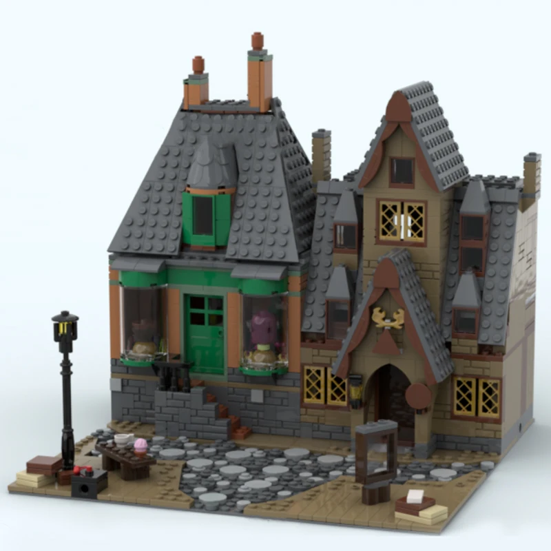 1431pcs MOC Diagon Alley -  Hogsmeade Modification Architecture Building Blocks Model Assembly Toys Children Festival Gifts