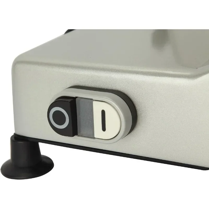 BESWOOD شفرة فولاذية ممتازة مطلية بالكروم مقاس 10 بوصات، قطاعة طعام لحم ديلي وجبن كهربائية تجارية