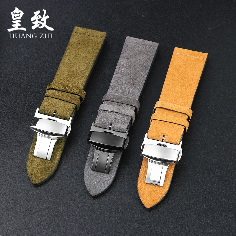 For Casio DW5600 suede Vintage cowhide leather strap GW-B5600 GW-M5610 GA110 GA120 GA2100 Folding buckle retro watchband adapter