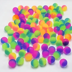 Rainbow Matte Solid Elastic Bouncy Ball Floating Colorful Jump Ball Fun Outdoor Indoor Toy Gift for Kids Toddlers