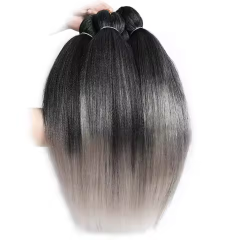 Braiding Hair Pre Stretched Black Silver Grey Synthetic Hair Extensions 1/4/6 Pcs Jumbo Braids Crochet Hair 20/26 Inch Bulk Hair
