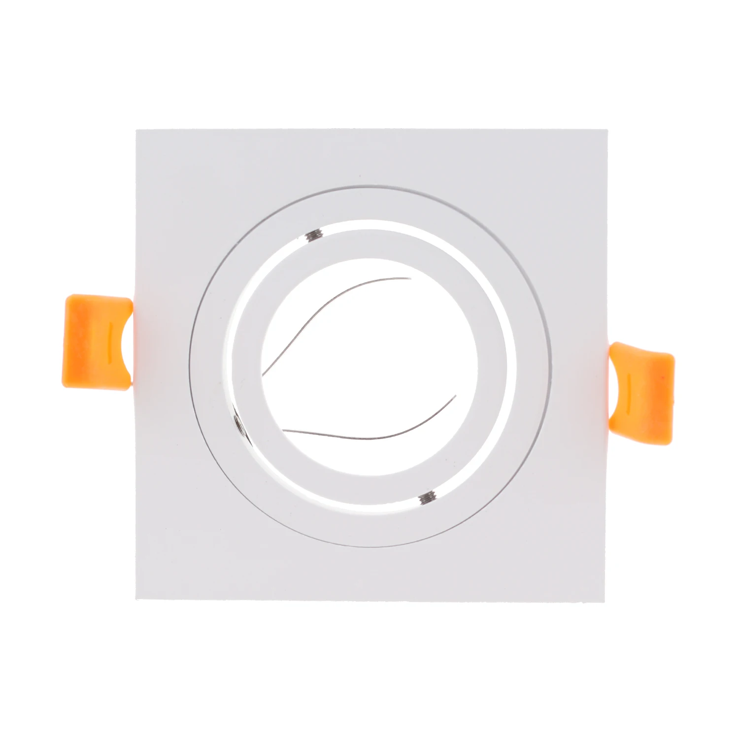 JOYINLED 2/10PCS Square Adjustable GU10 MR16 Recessed Spotlight Frame Ceiling Downlight Trim 70mm Cutout Black White Spot Lights