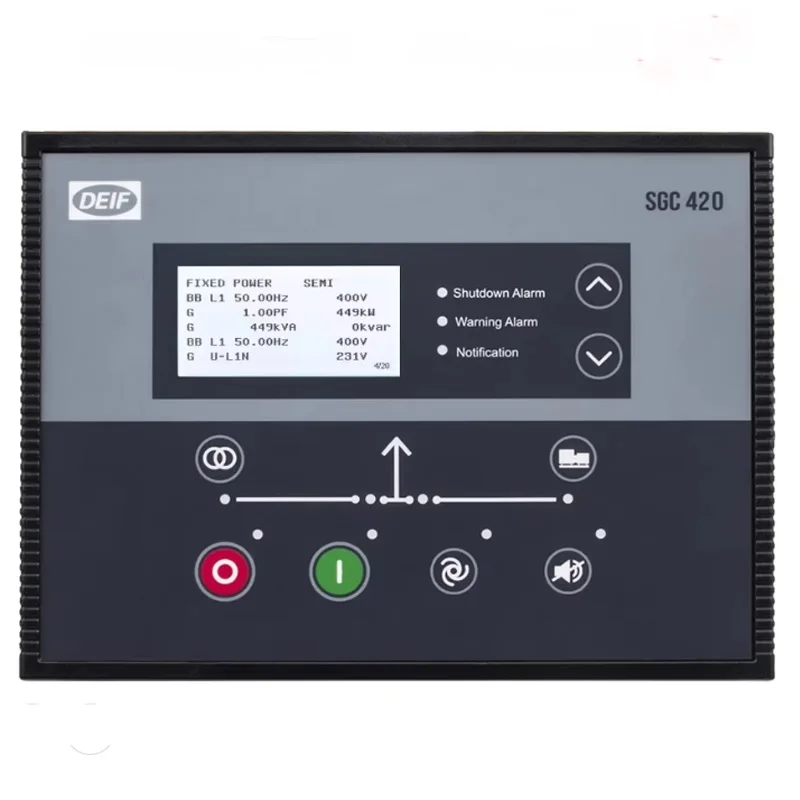 Original DEIF SGC420 single generator set controller module AMF remote start stop HMI full graphic LCD display screen with multi