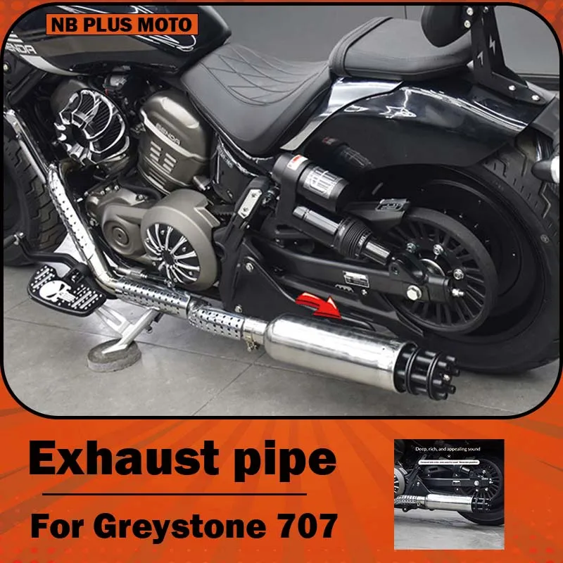 【Premium】For Benda Graystone 707 modified with retro-style dual-exhaust systems and Gatling-style mufflers for a deep, rich soun
