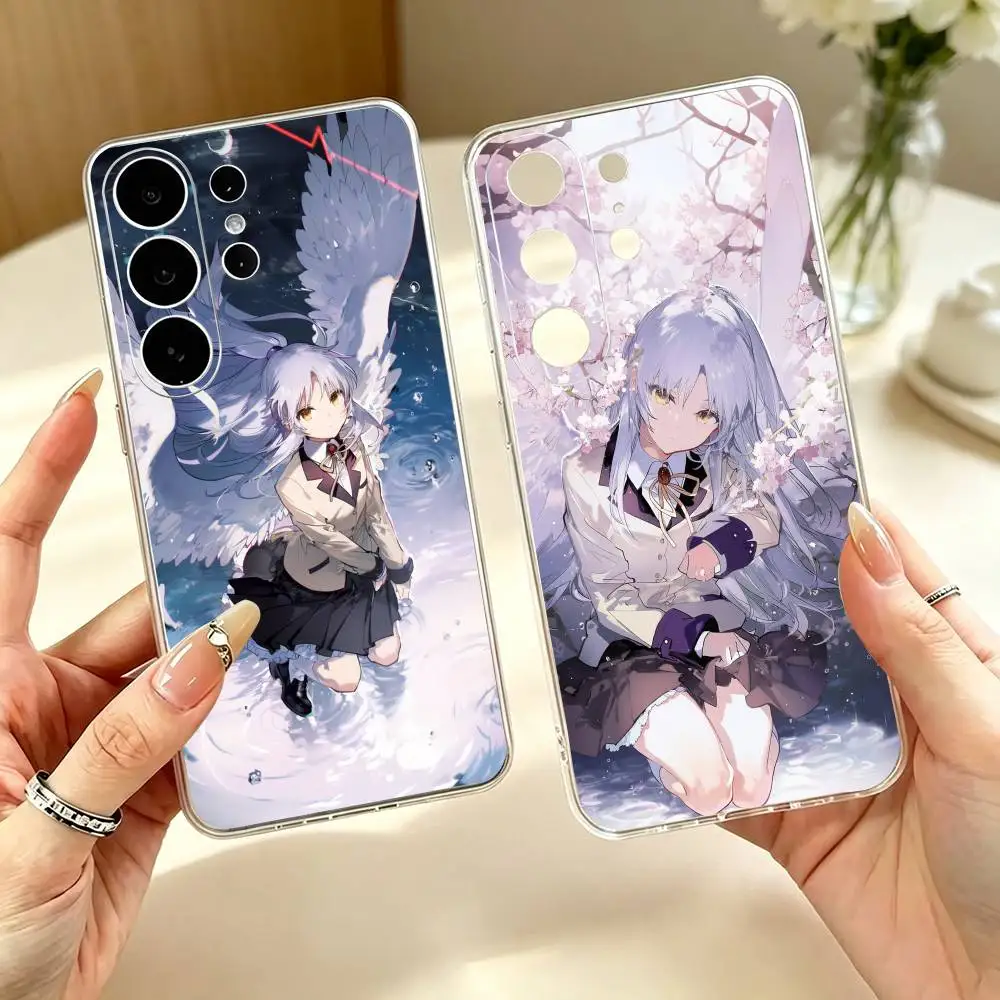 Anime A-Angel Beats Kanade Tachibana  Transparent Case for Samsung S24 23 22 21 20 FE Lite Plus Ultra Note 10 9 5G Cover