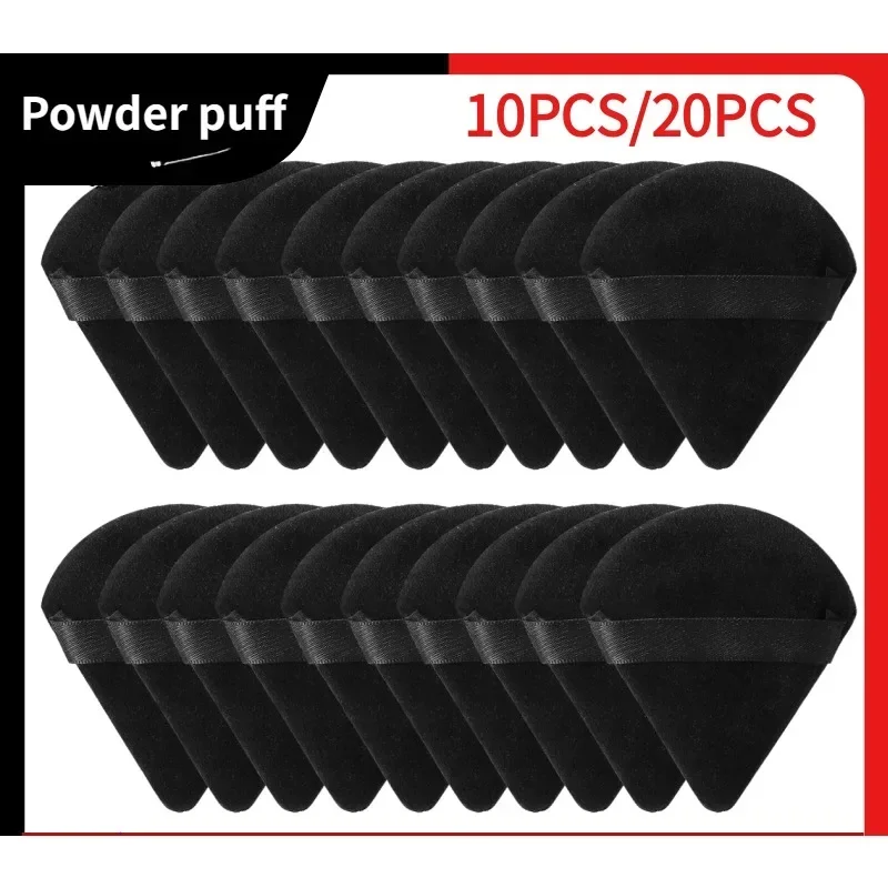 10/20 stuks driehoek fluwelen poederdons pizzameel mini gezicht make-up spons cosmetica wasbaar lichtgewicht make-up tool