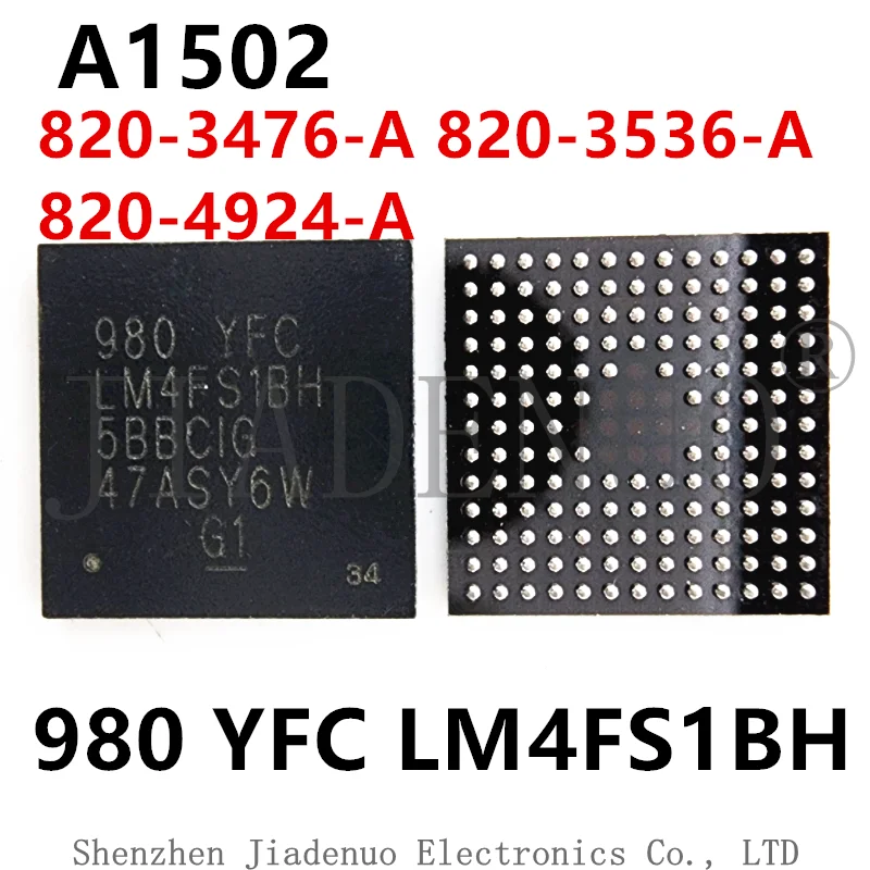 1PCS 980 YFC LM4FS1BH For MacBook A1502 820-3476-A 820-3536-A  820-4924-A Mainboard Motherboard Tested IC