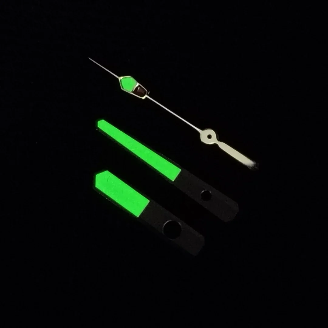 NH35 Watch Hands with Green C3 Luminous Pointer Men's Wristwatch Replacement Accessories for SKX/SBBN NH35A NH36A Movement