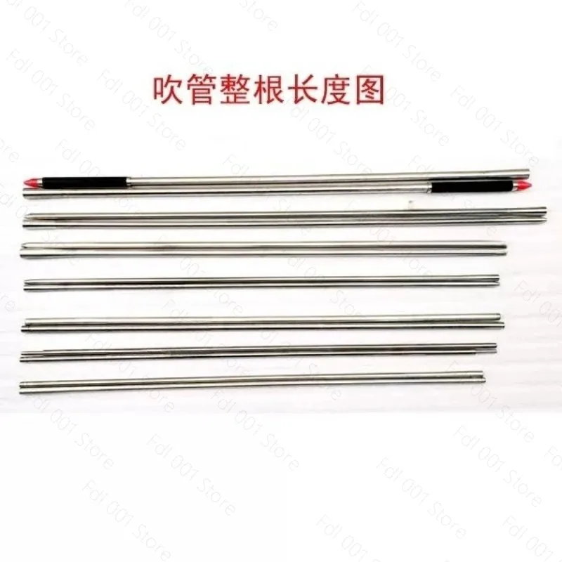 Standard Stainless Steel Blowpipe Glass Blowing Tool Hollow Tube for Handmade Art Glass Furnace Working
